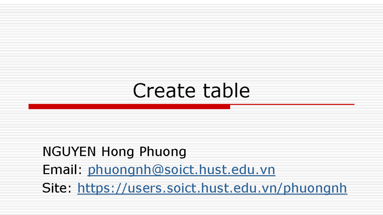2-Create Table - Slide introduction to sql command - Create table ...