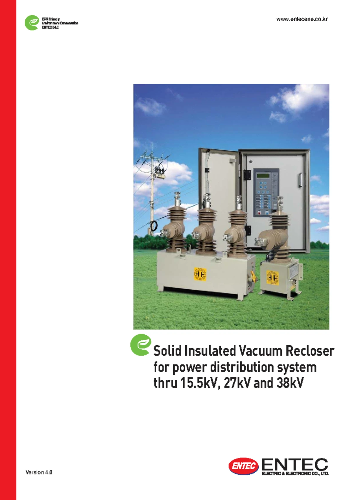 Catalog of ENTEC Solid Insulated Vacuum Recloser 15.5kV, 27kV, 38kV V5 ...