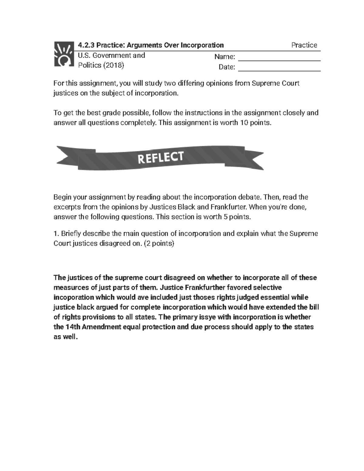4.2.3 Practice Assignment: Analyzing Incorporation Arguments in U.S ...