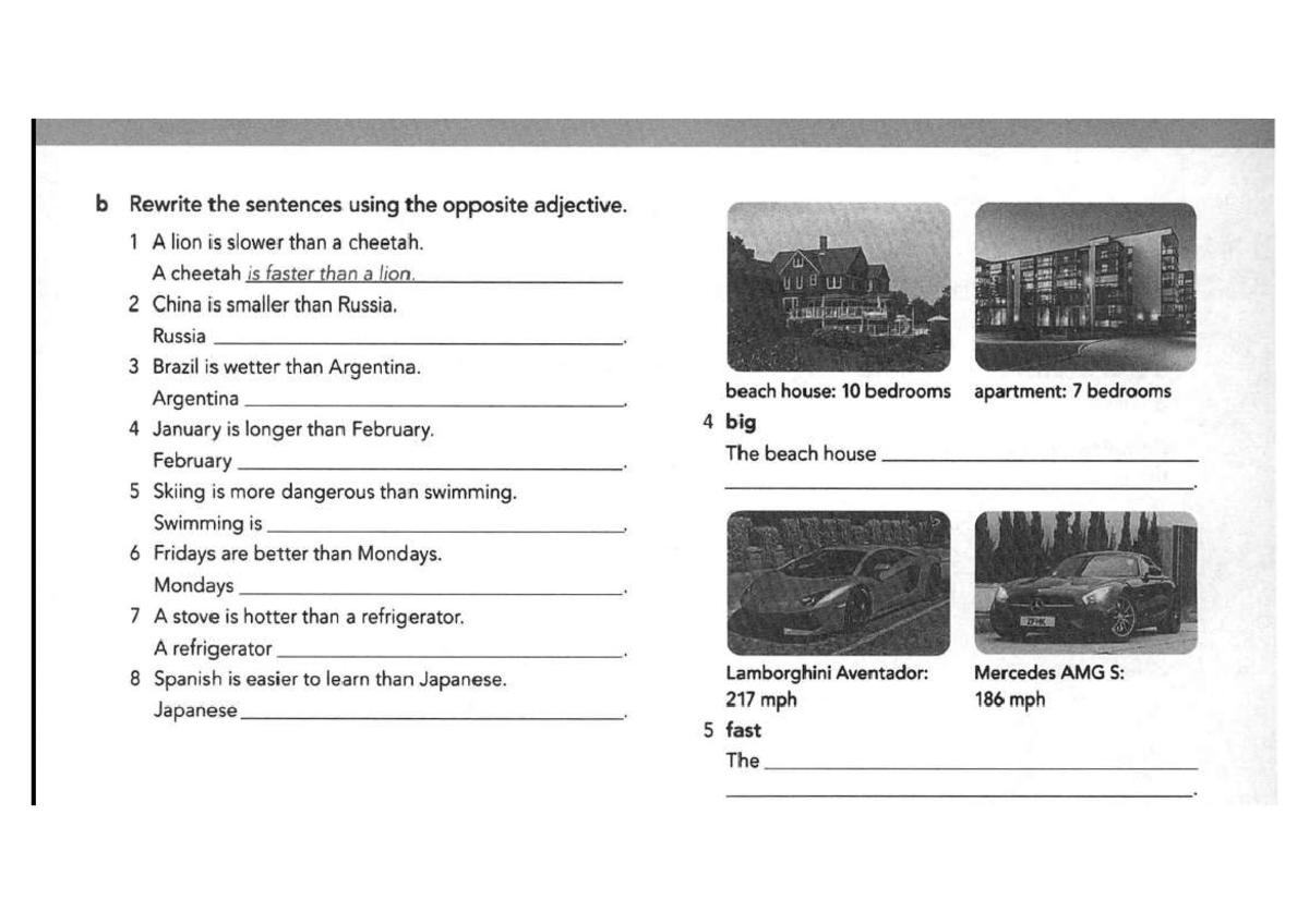 Comp Adjectives I: Rewrite Sentences with Opposite Forms - Studocu