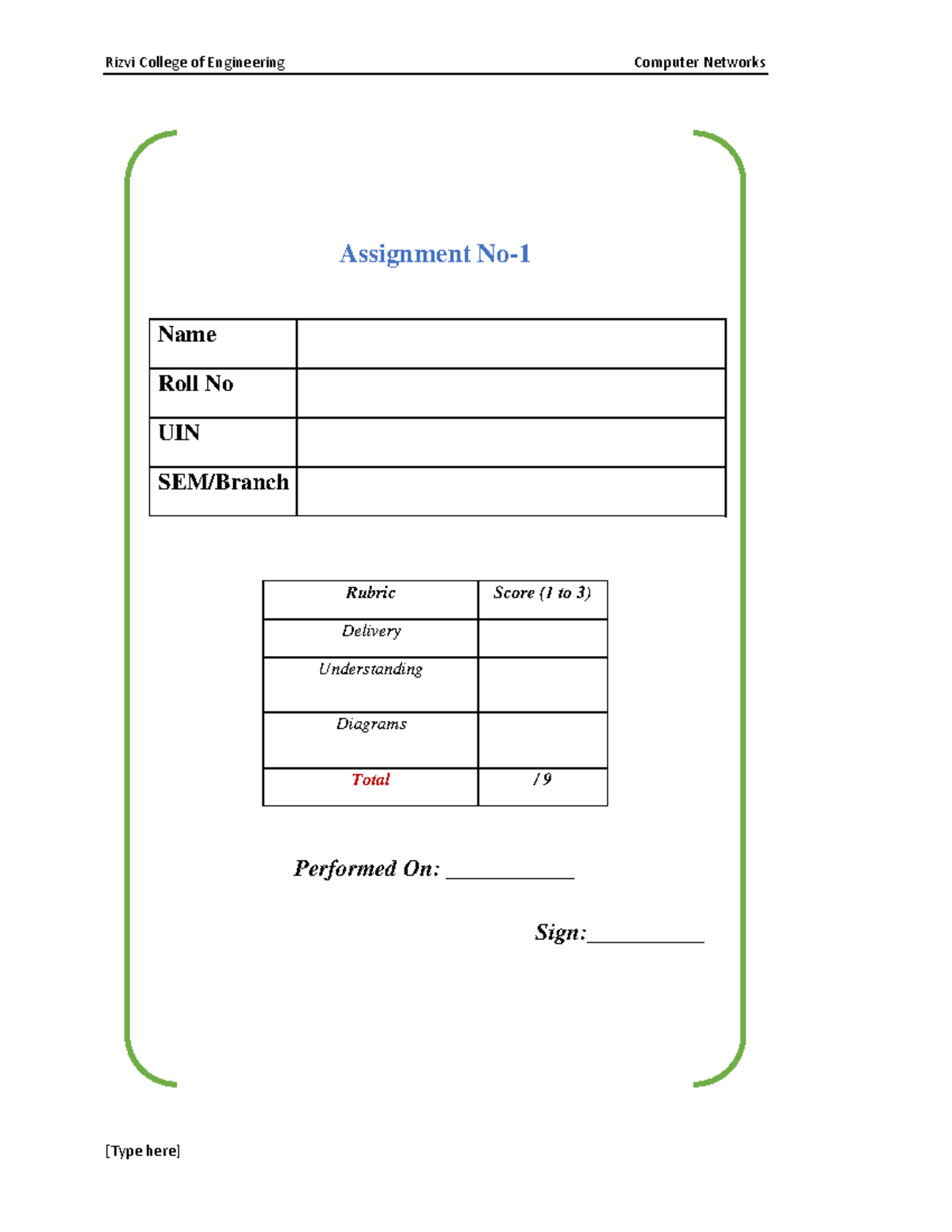 Front page-Assignment AIDS - IT engineering - Rizvi College of ...