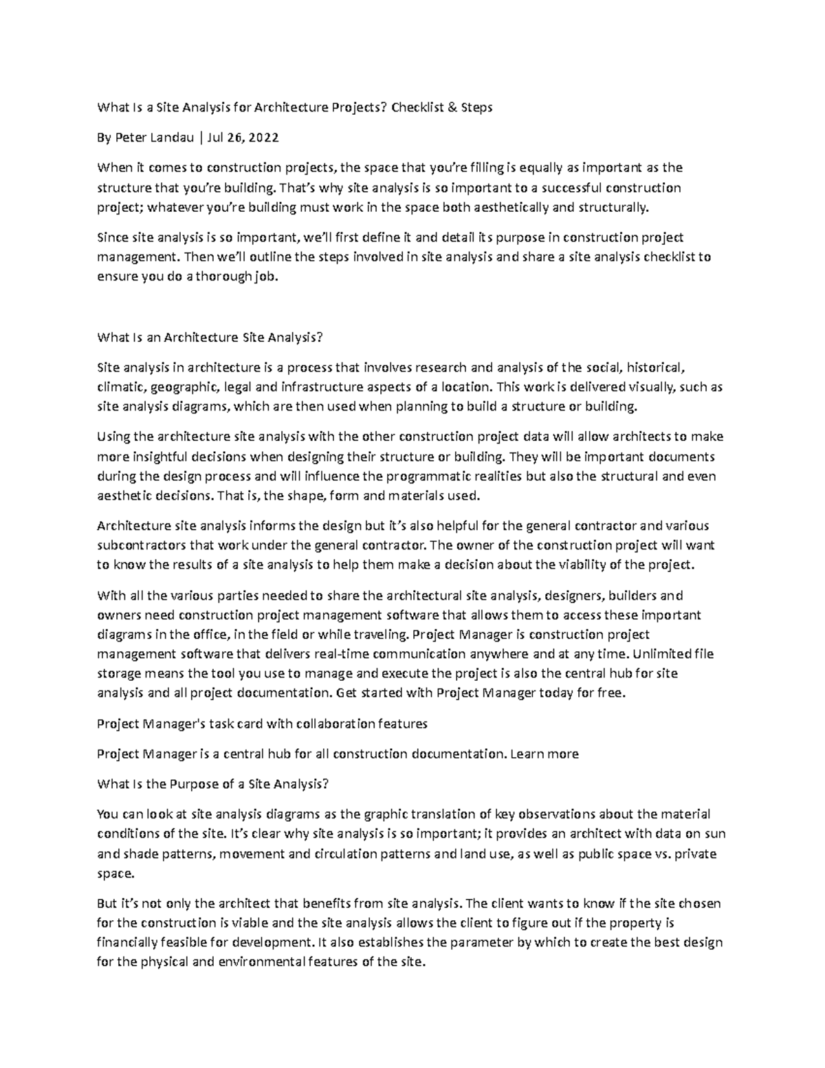 Site Analysis in Architecture Projects: Purpose, Steps & Checklist ...