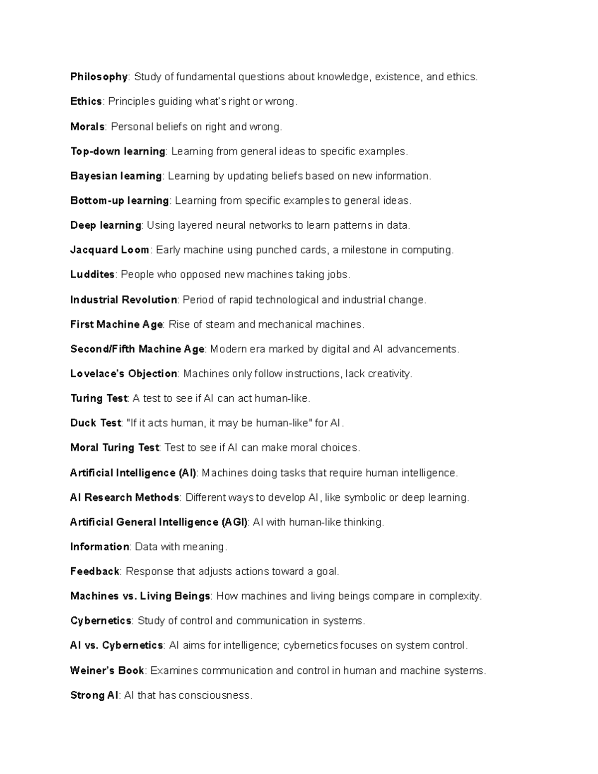 Midterm Review for PHIL: Key Concepts in Ethics and AI - Philosophy ...