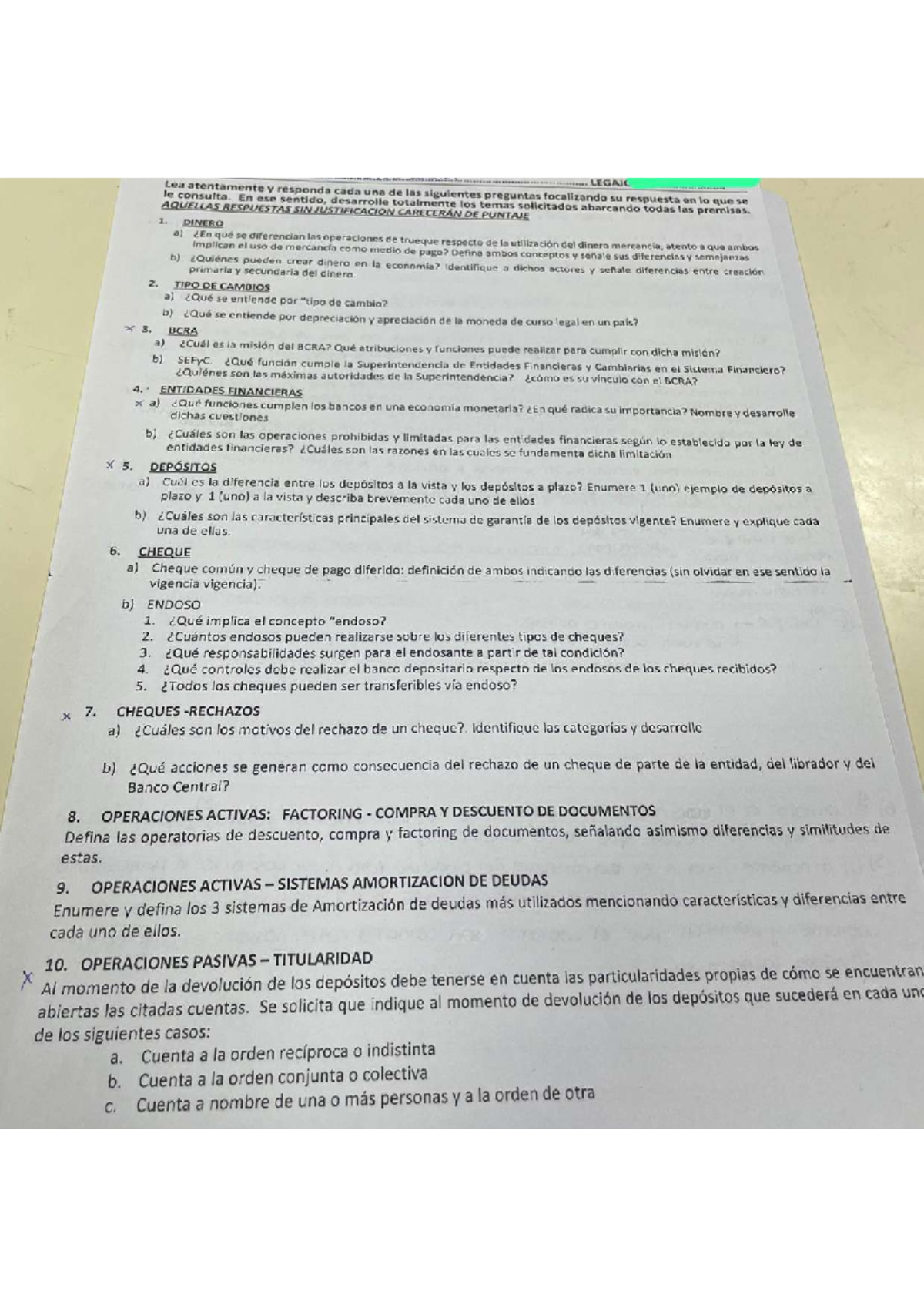 1° Parcial Bancos y Seguros 2025: Preguntas y Respuestas Clave - Studocu