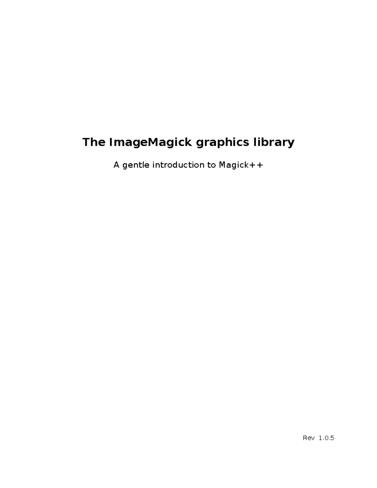 Magick++ C++ Graphics Library: An Introductory Tutorial - Studocu