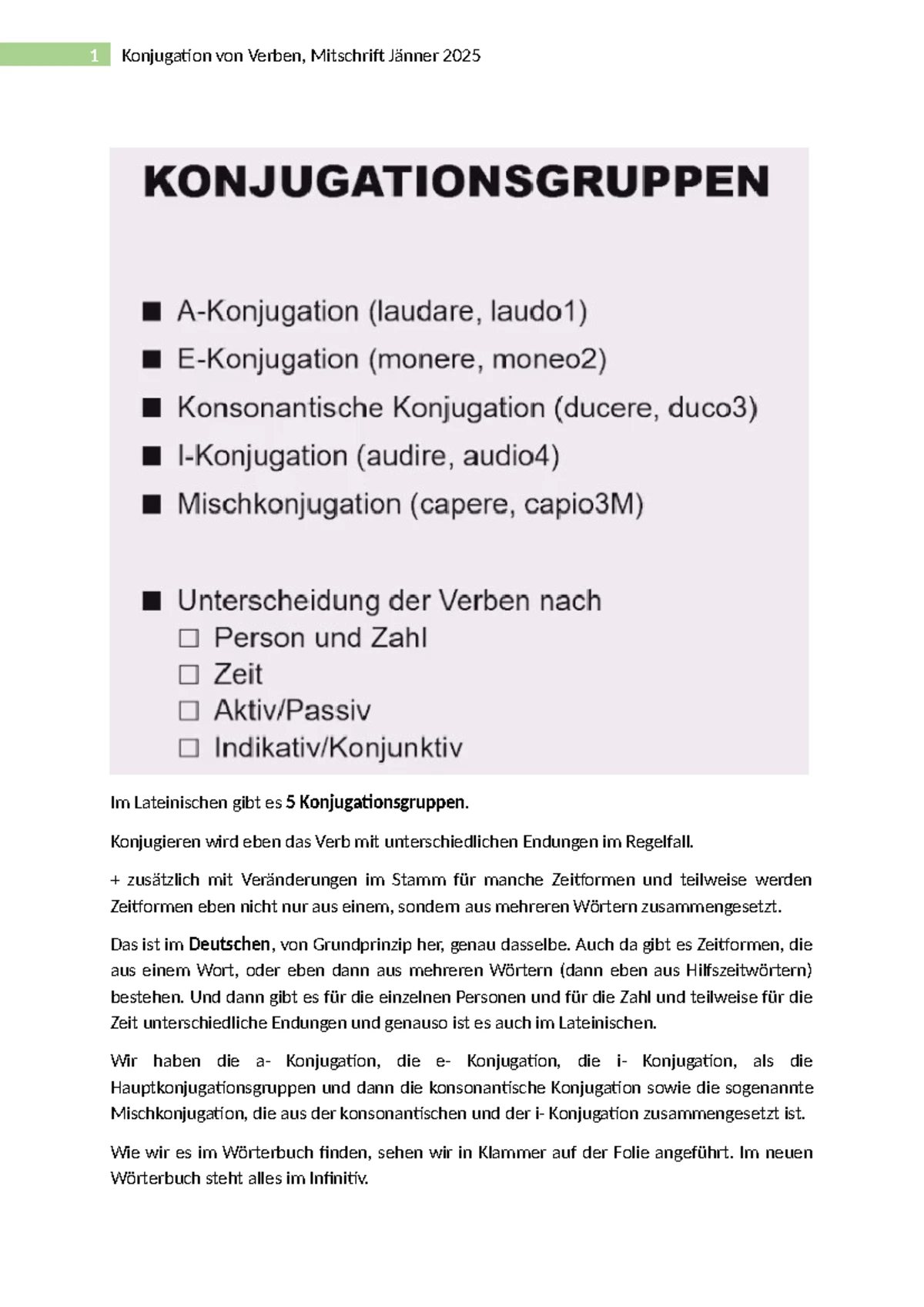 LATEIN  GRAMMATIK: Substantive Deklination bersicht - Studocu