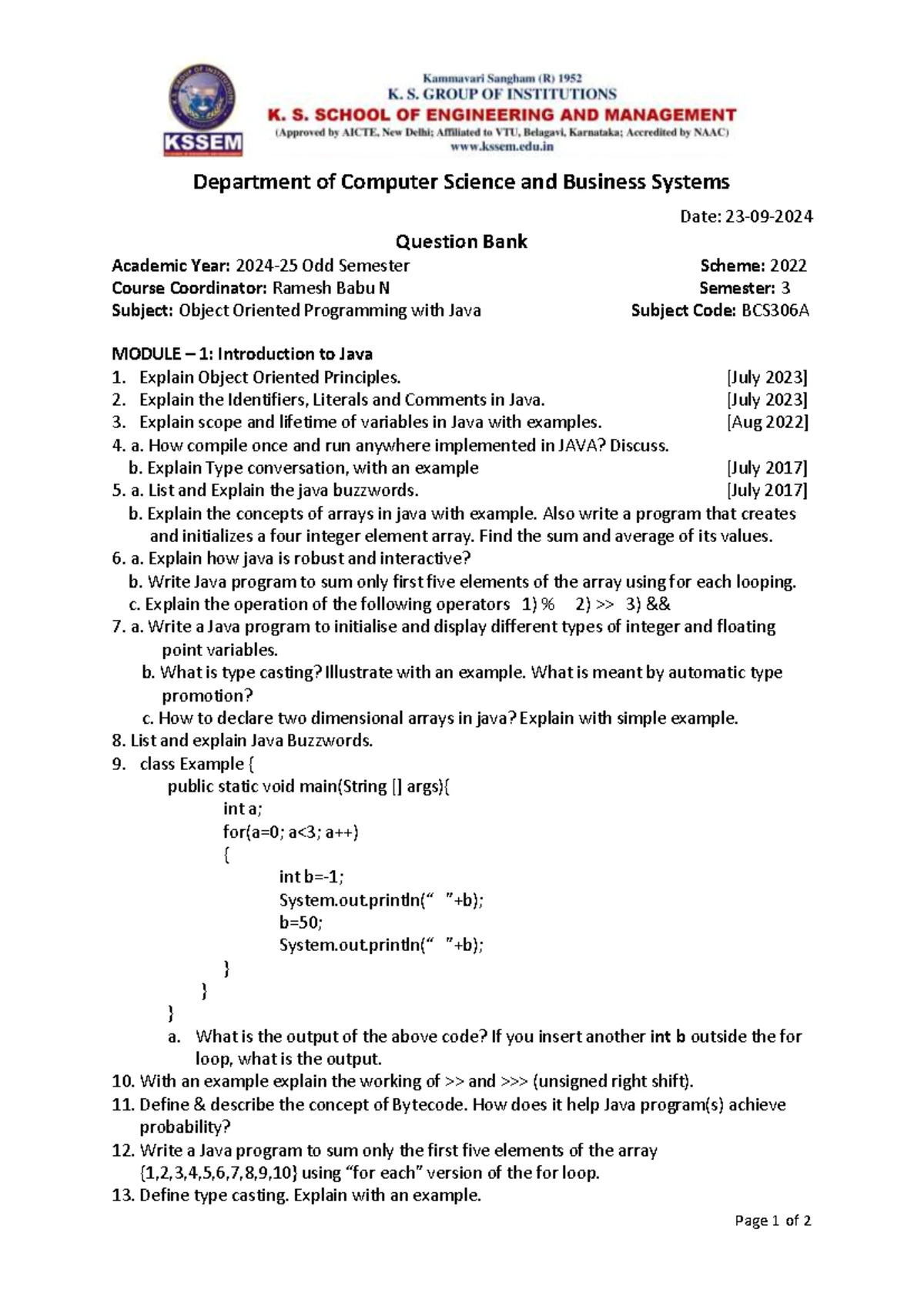 BCS403 Module 2: Intro to Relational Data Model Concepts and ...
