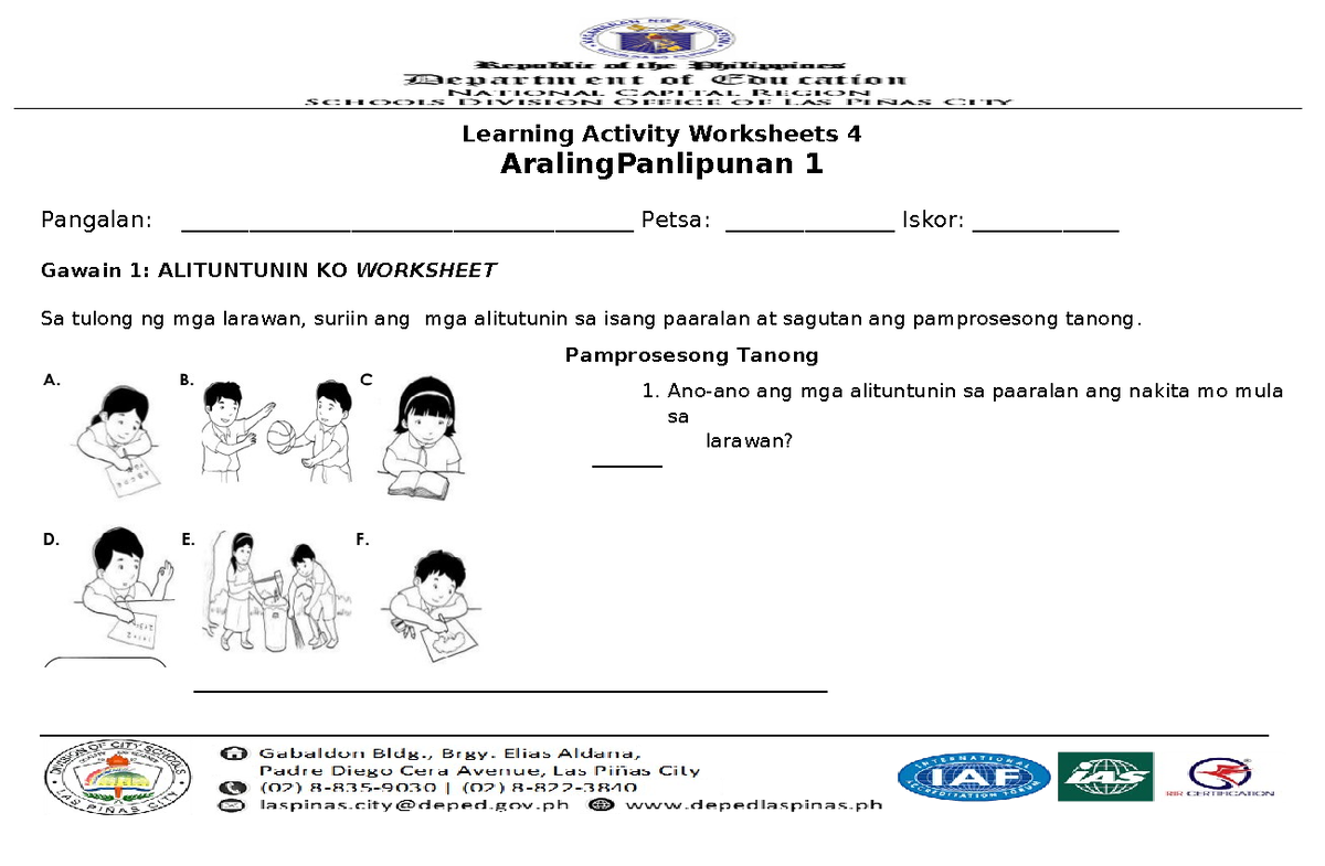 AP1 Q3 LAW 4 WEEK 7-8 - Test - Learning Activity Worksheets 4 ...