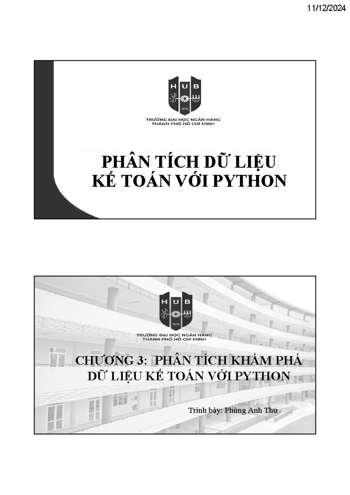 Chương 3: Phân Tích Dữ Liệu Kế Toán với Python (KTHN3001) - Studocu