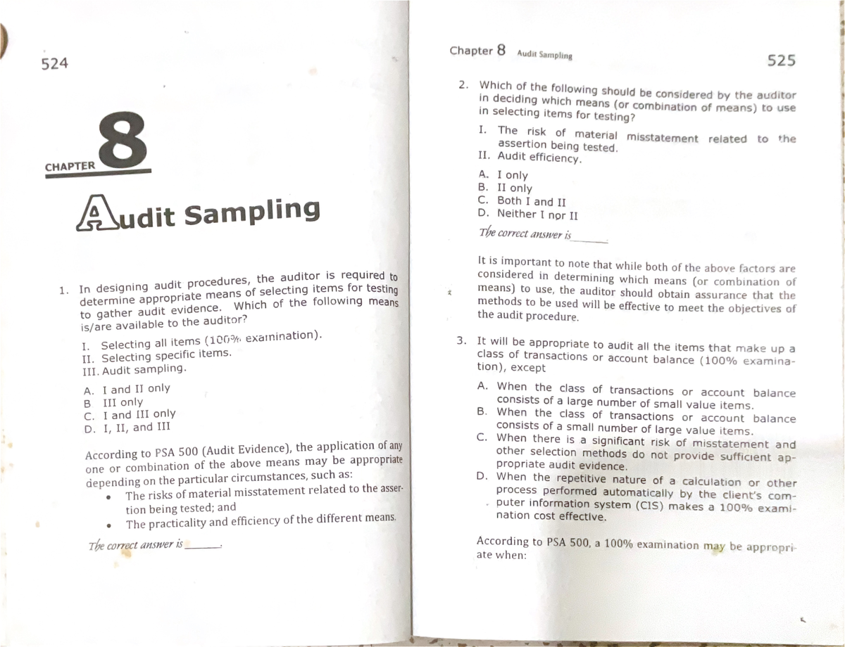 Audit Sampling Insights: Key Concepts and Techniques (Chapter 8, CPA ...