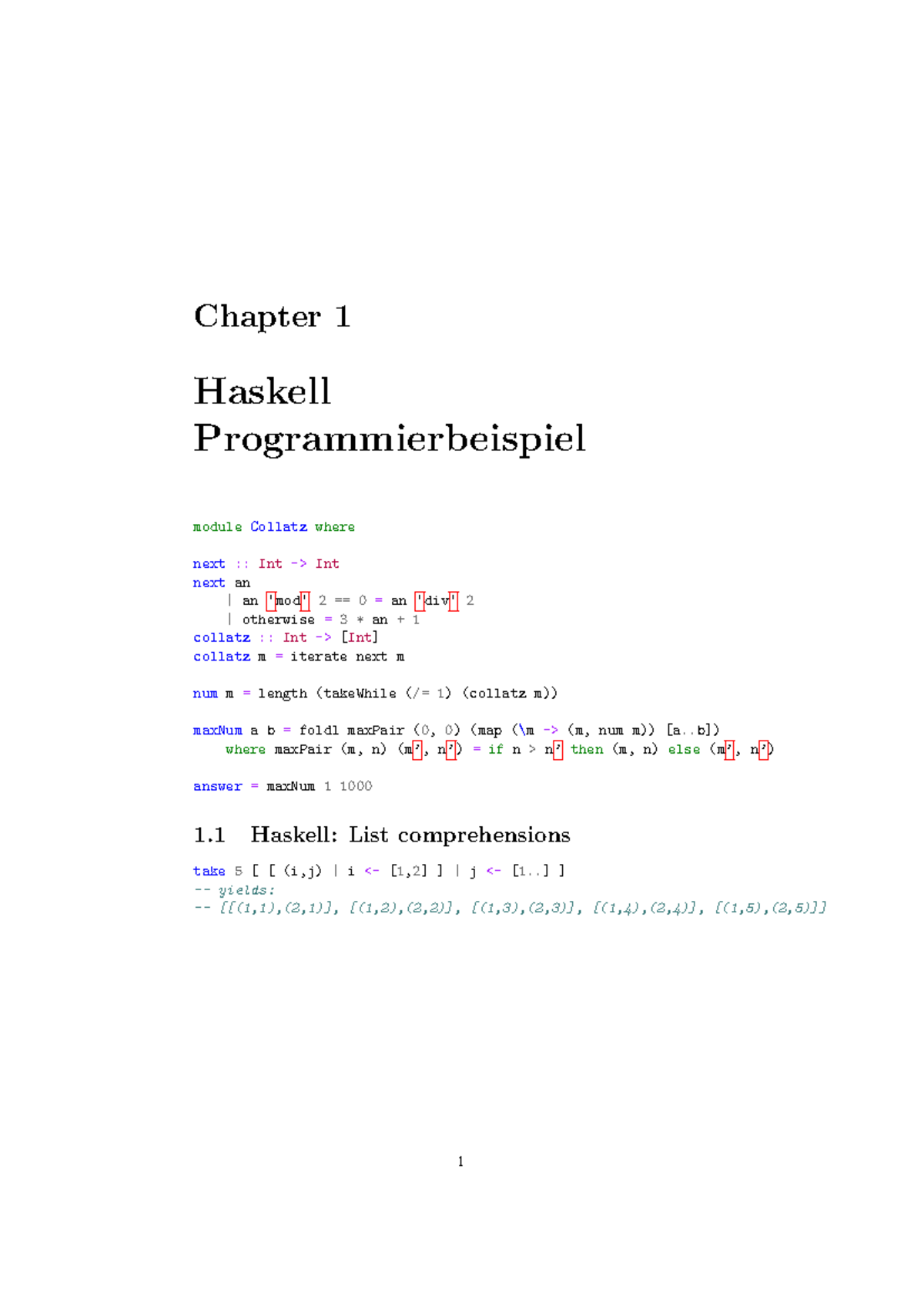 Zusammenfassung Programmierparadigmen Teil 1 - Chapter 1 Haskell ...