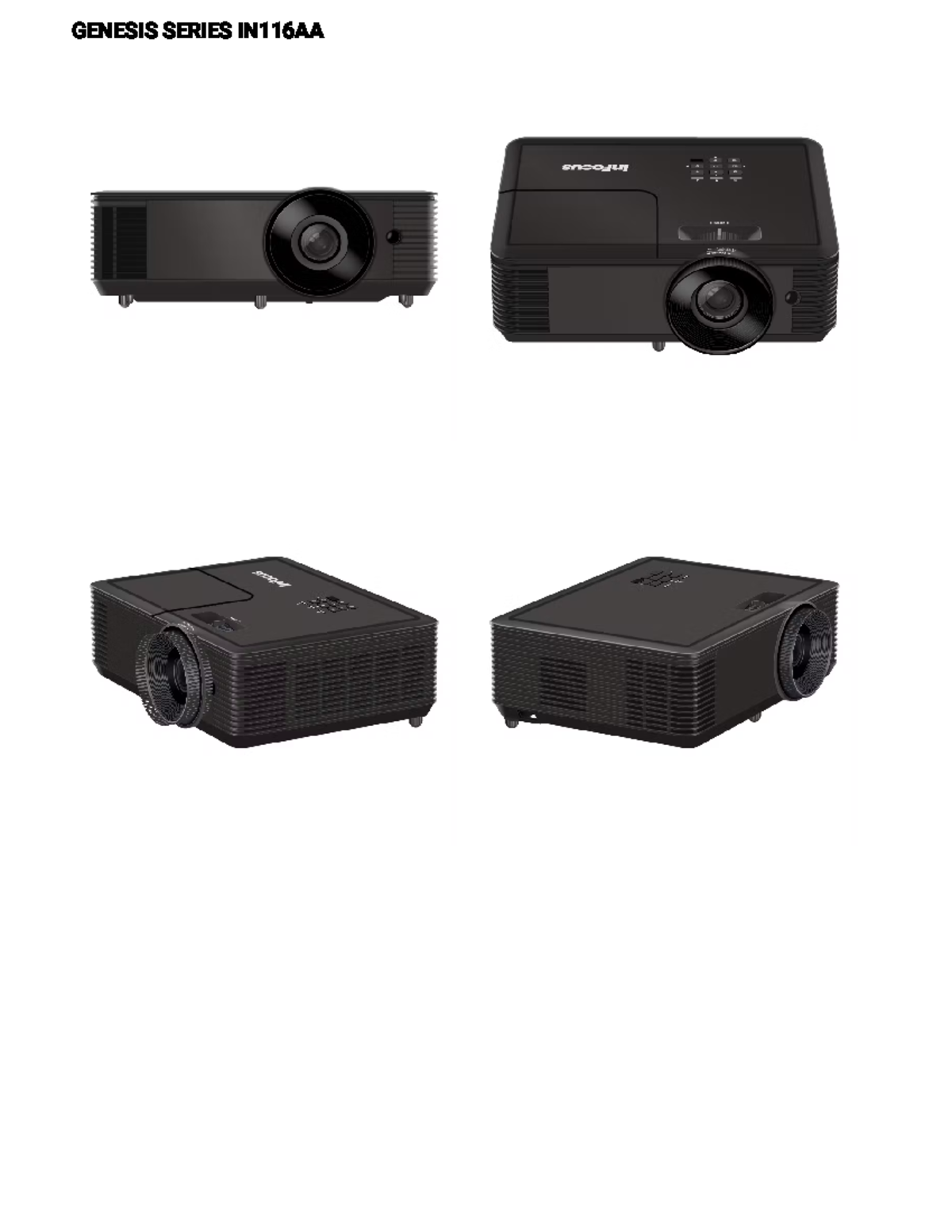 Genesis IN116AA Projector Overview: Specs & Features Guide - Studocu