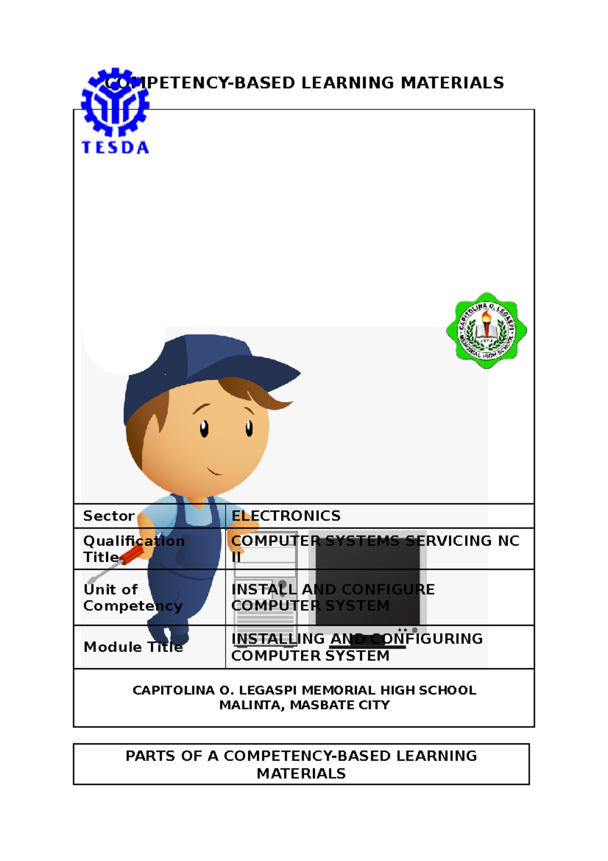 9.-Job-Sheet-1.3-6-CBLM-Computer-Systems-Servicing-NC-II - Studocu