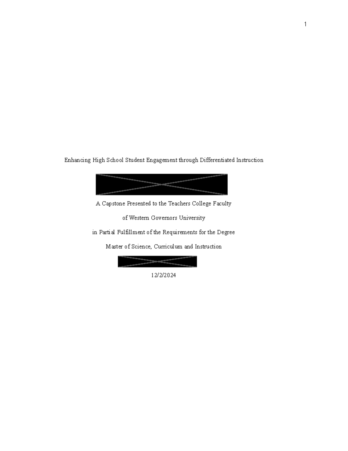 D181 - Task 3 - HS Engagement - Enhancing High School Student ...