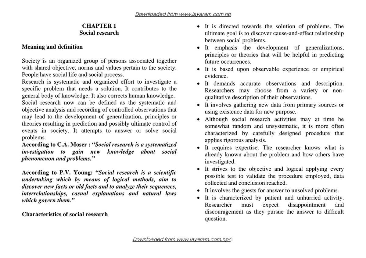 Social Research Concepts and Methods: A Comprehensive Overview - Studocu