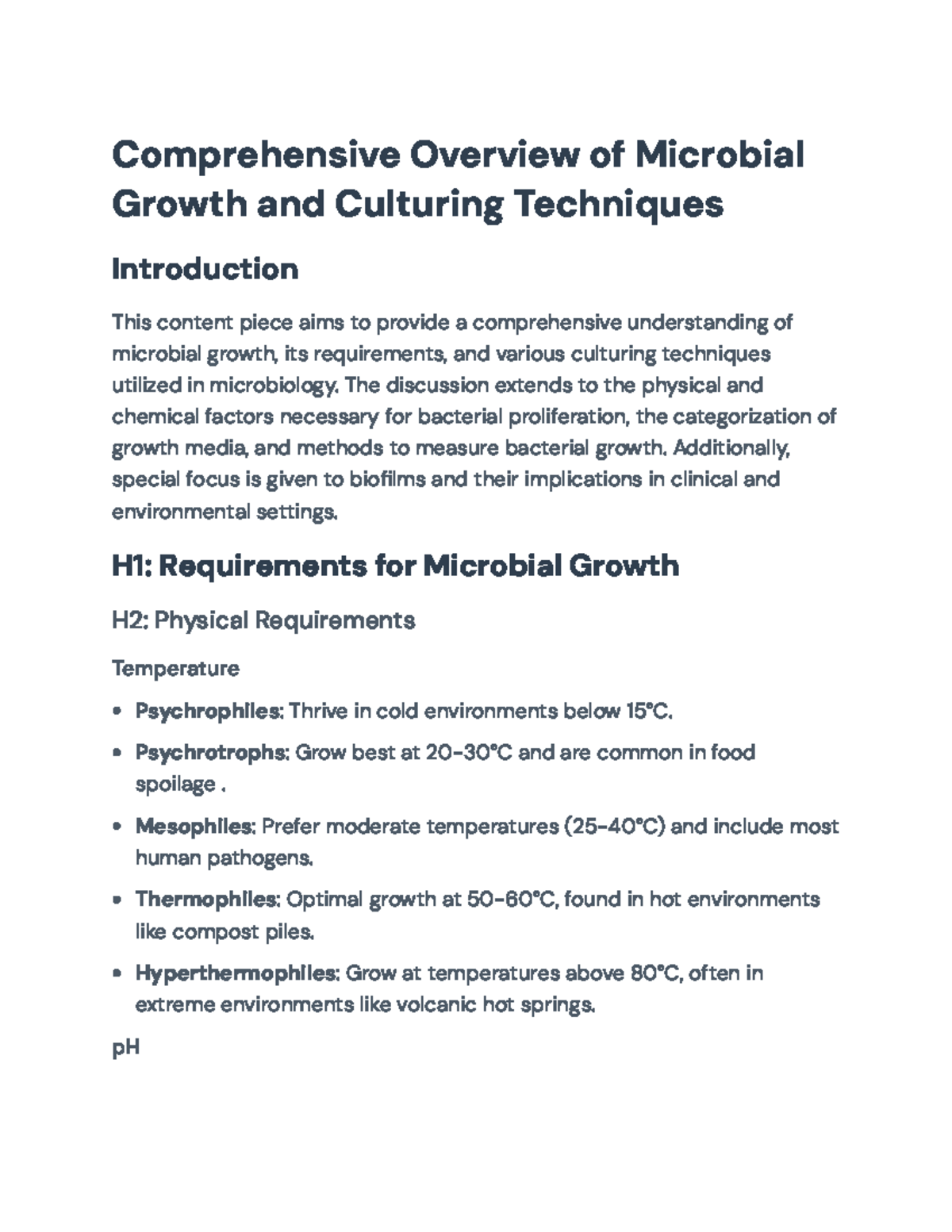 Comprehensive Microbial Growth and Culturing Techniques Overview ...