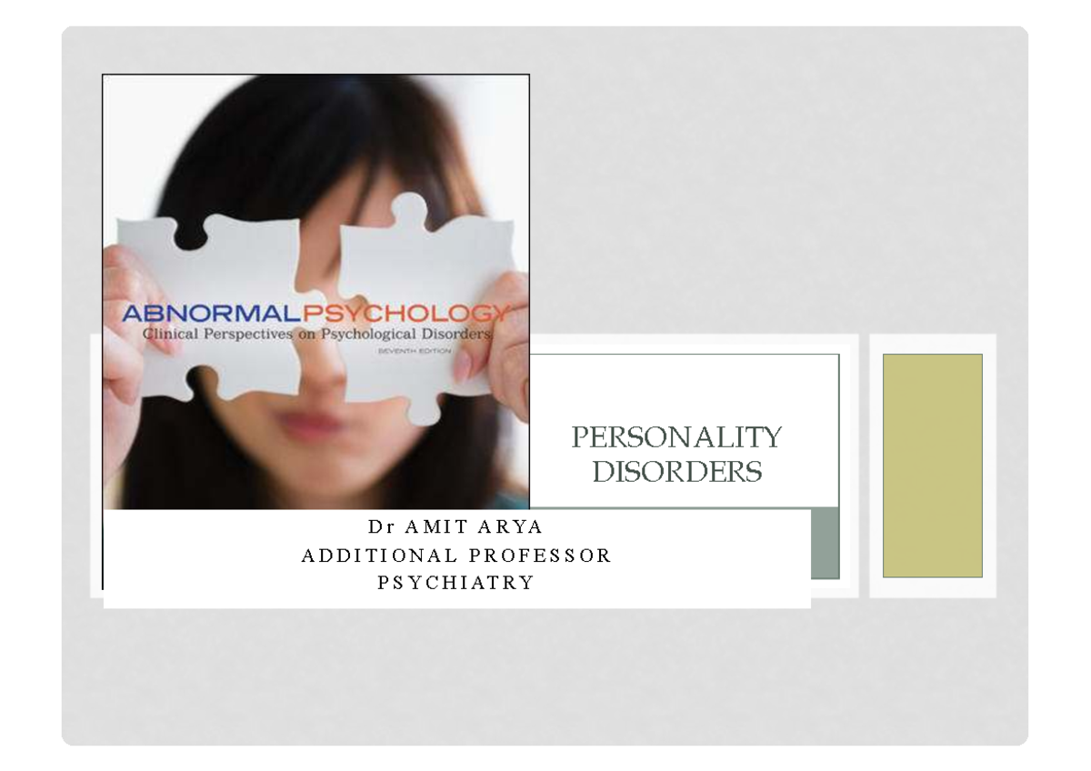 Understanding Personality Disorders in Psychiatry: A Comprehensive ...