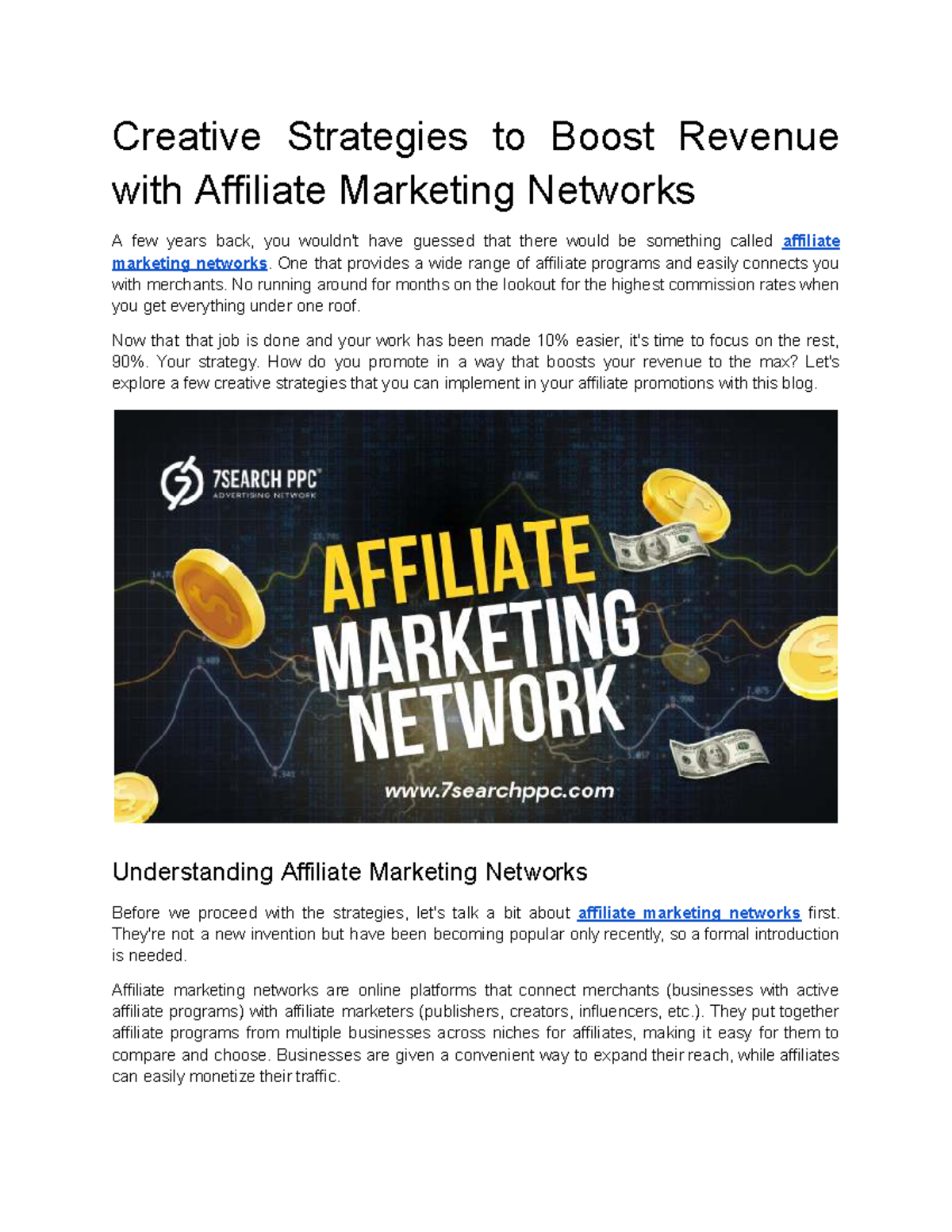 Creative Strategies to Boost Revenue with Affiliate Marketing Networks ...