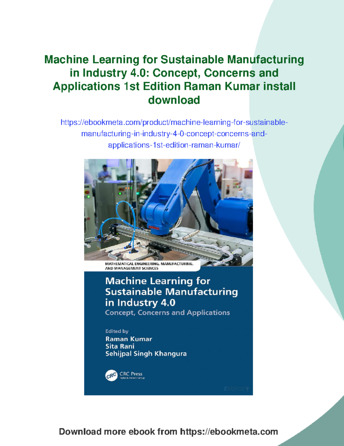 Machine Learning for Sustainable Manufacturing in Industry 4.0 ...