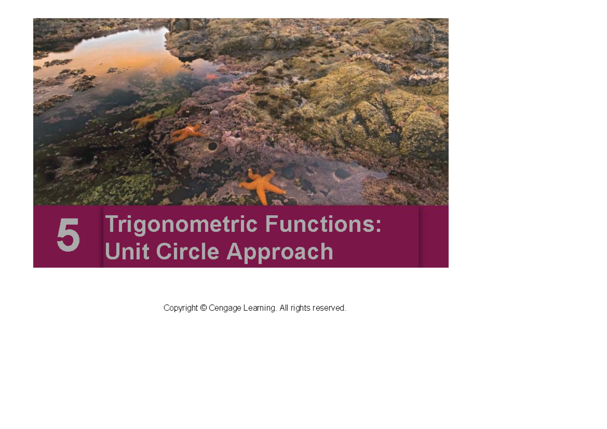 Trigonometric Functions: Unit Circle Approach - Studocu