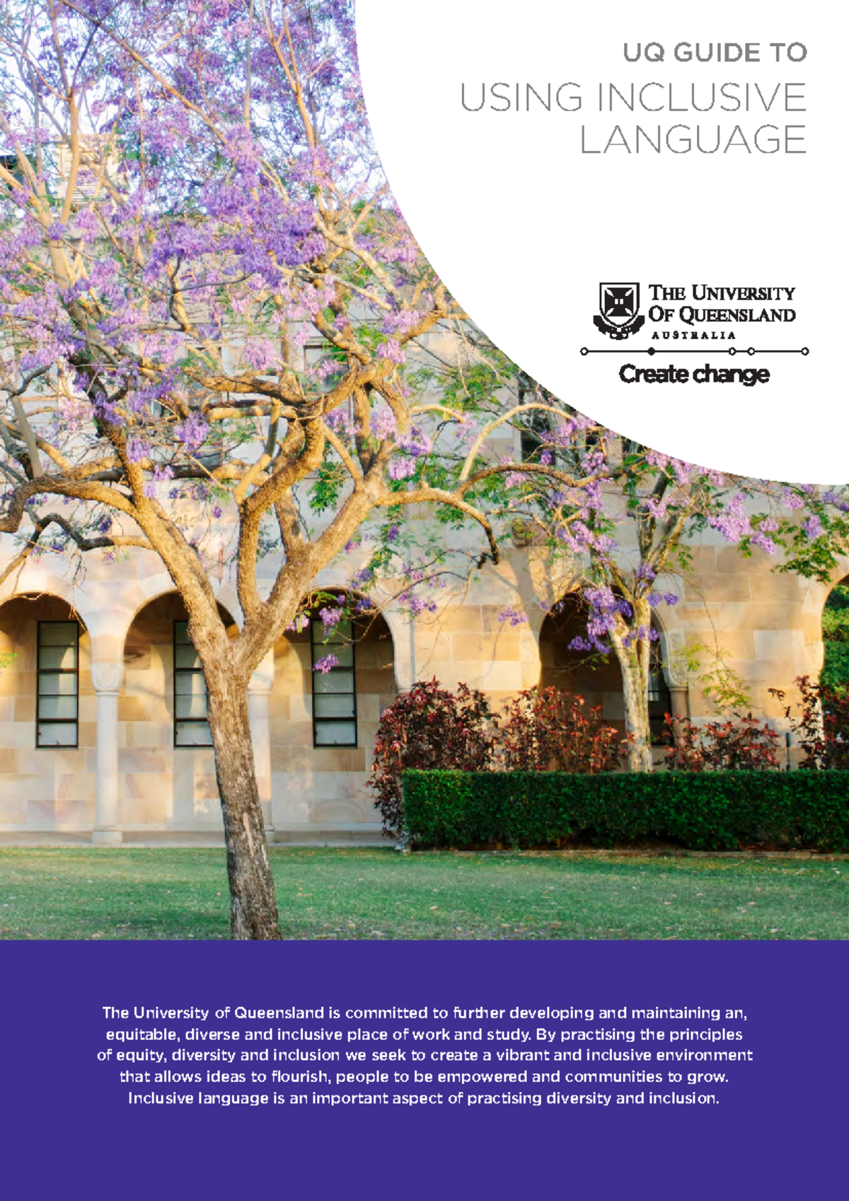 Using inclusive language guide - USING INCLUSIVE LANGUAGE UQ GUIDE TO ...