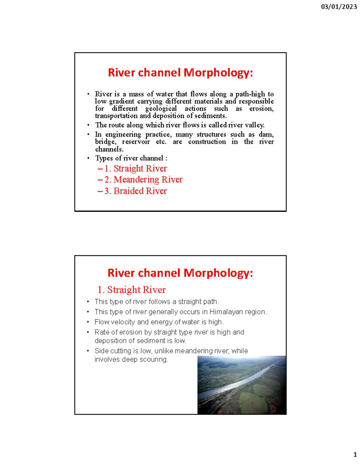 Chapter 7: Hydrogeology - River Channel Morphology and Groundwater ...