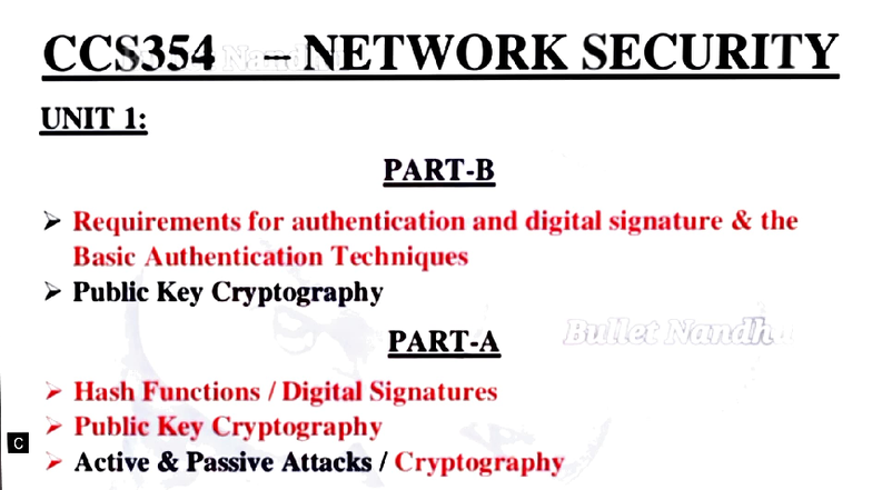 Important questions NS - CCS354 NETWORK SECURITY UNIT 1: Requirements ...