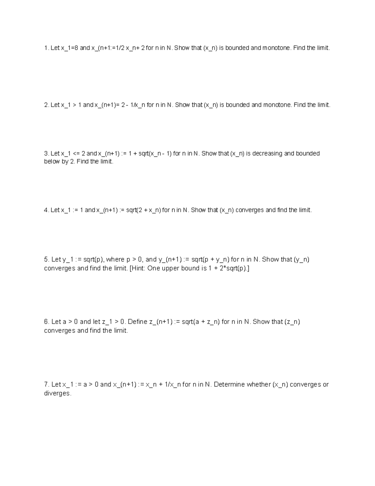 3.3 Robert - Text Notes on Bounded and Monotone Sequences - Studocu