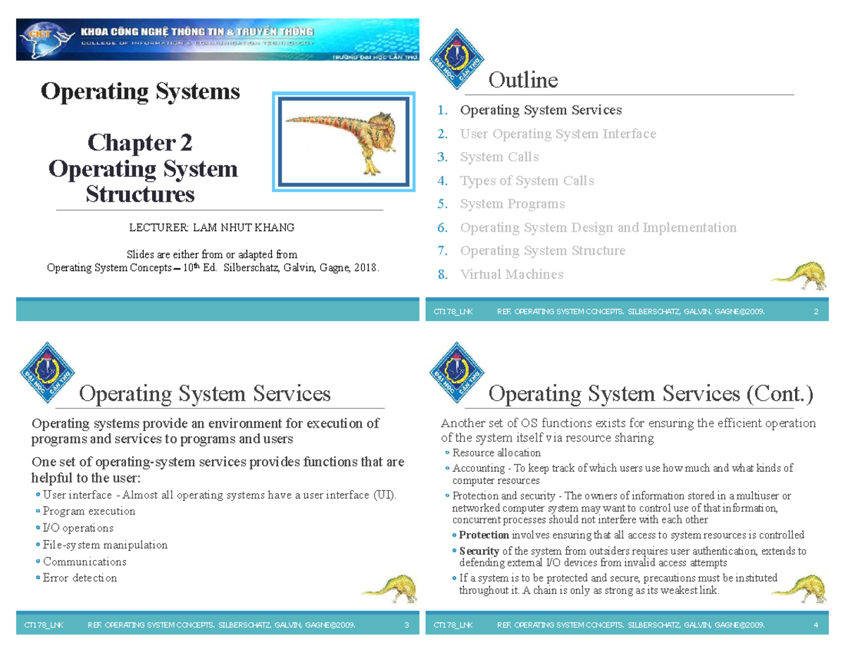 CT178_LNK Chapter 2: Operating System Structure and Services Overview ...