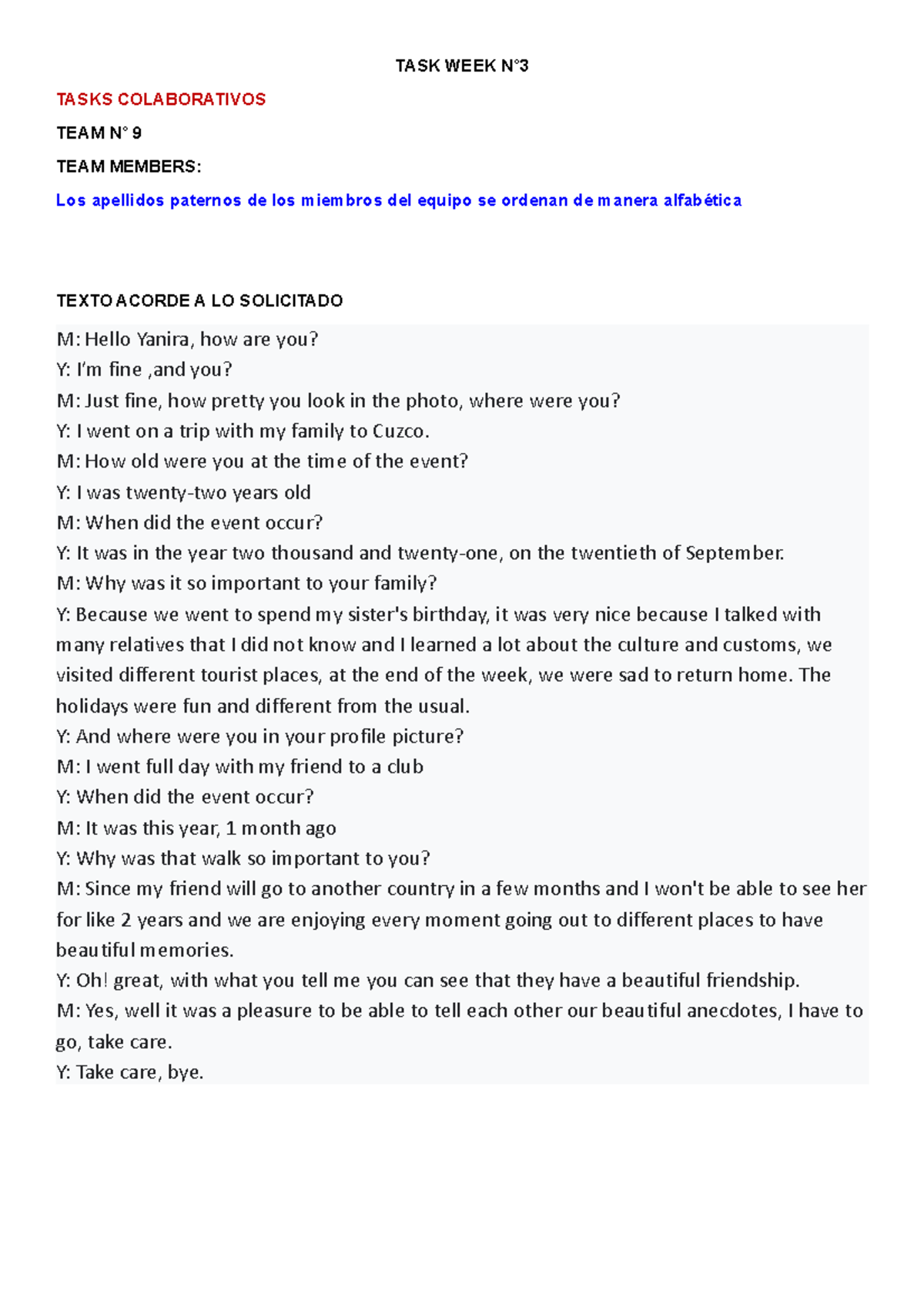Collaborative Tasks - Team 9 Conversation Analysis - Studocu