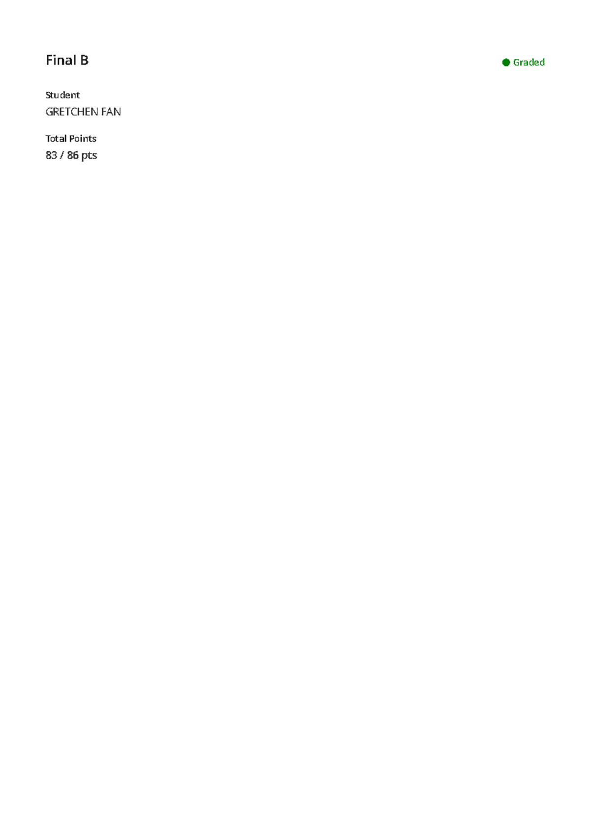 Physics 5B Niemann Winter 2025 Final Exam Grading Summary - Studocu
