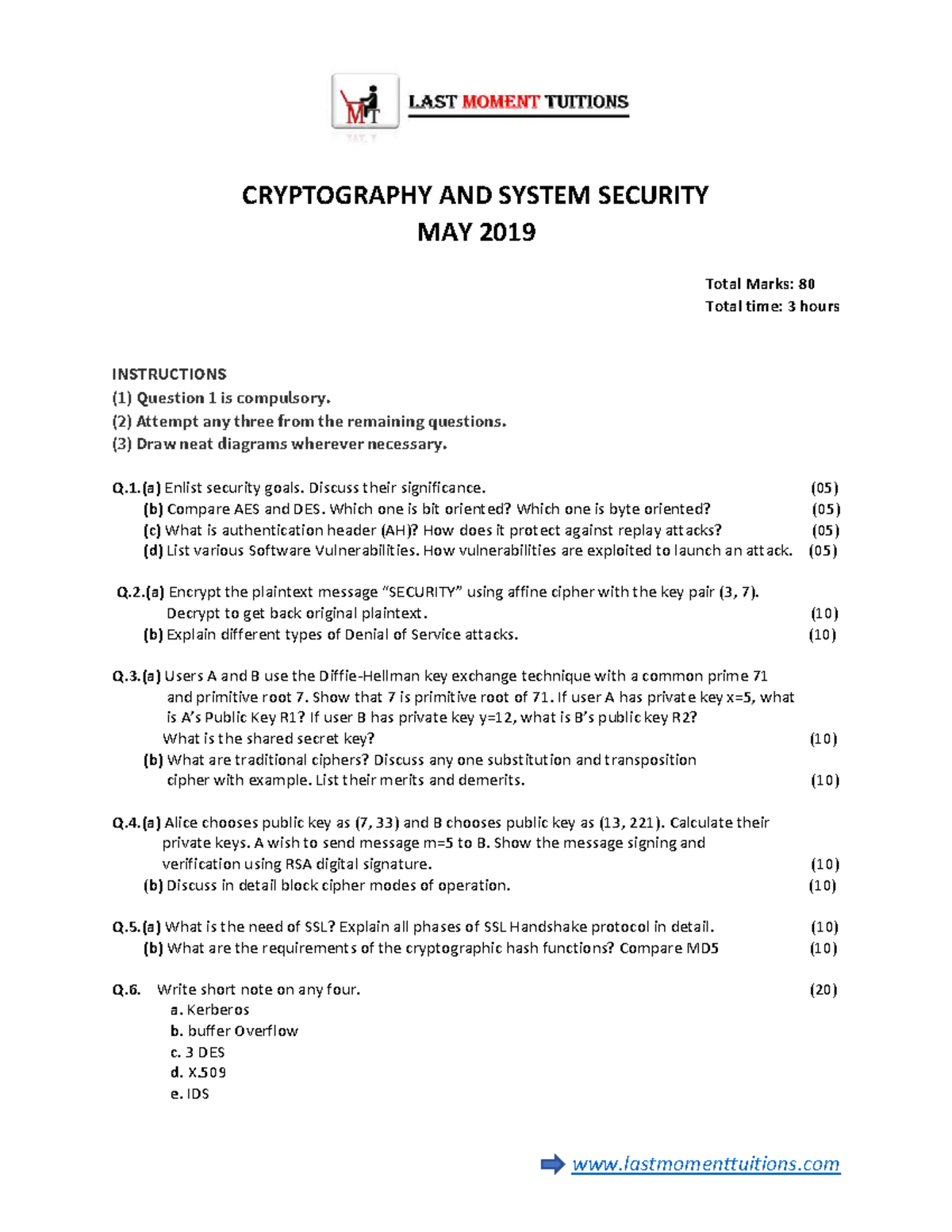 Cryptography AND System Security MAY 19 converted - lastmomenttuitions ...