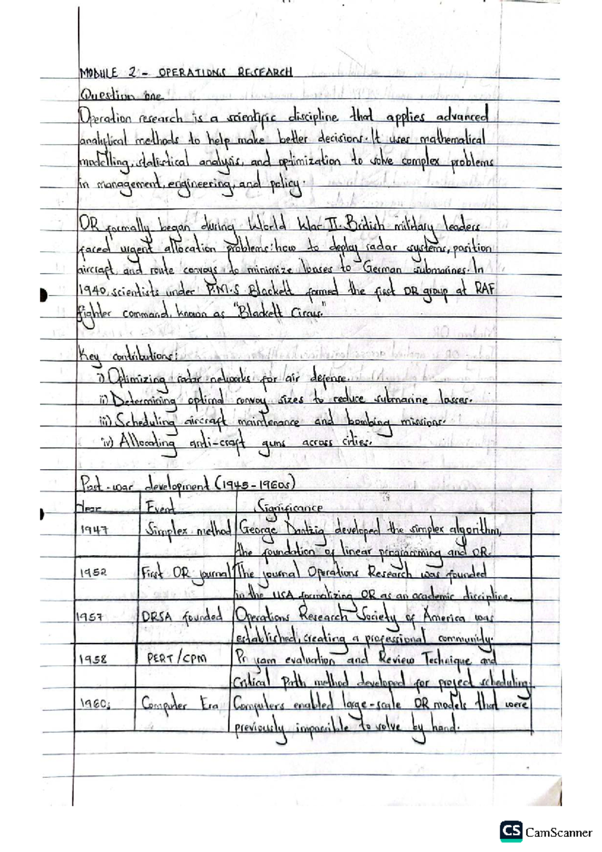 Module 2 Assignment - Exercise on Operations Research - Studocu