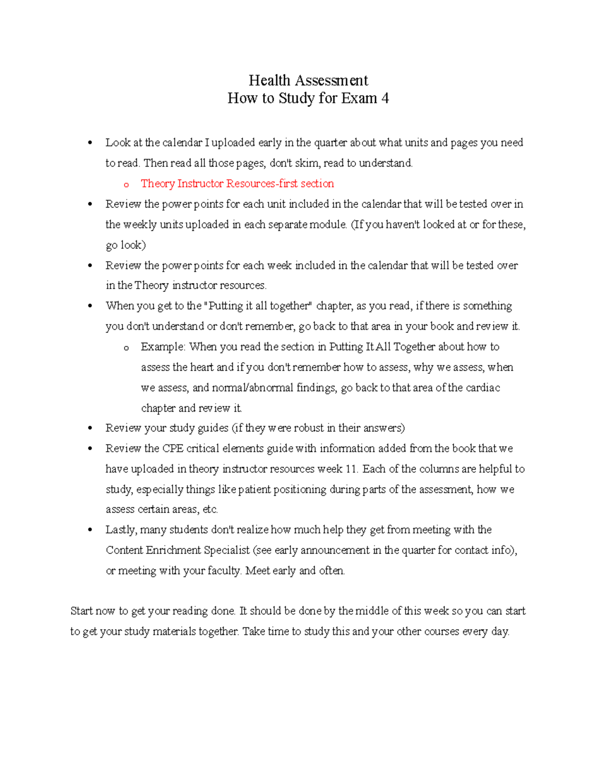 Health Assessment HLT 210 Final Exam Study Guide - Studocu