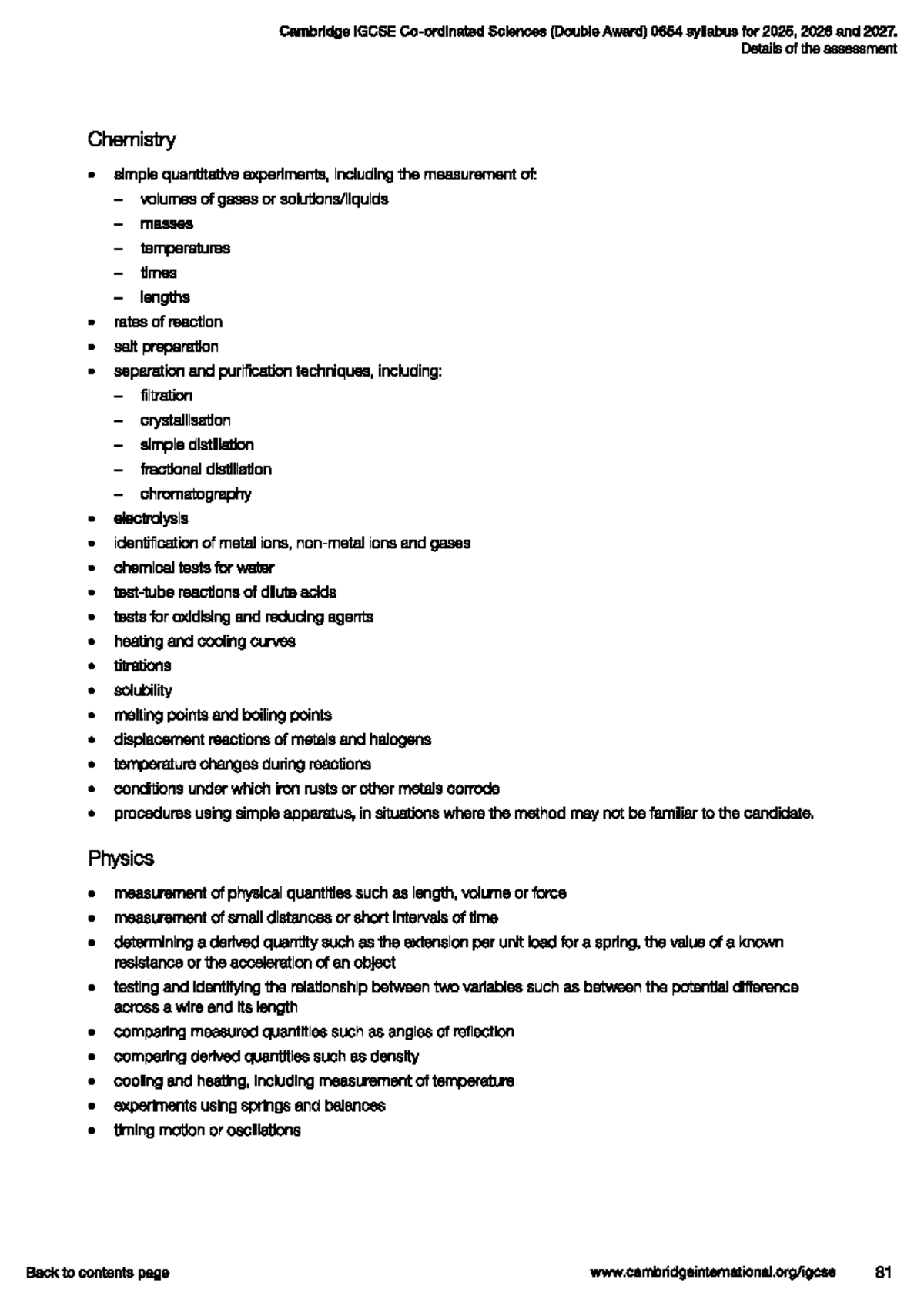 Igcse Co ordinated sciences practical examples - Cambridge IGCSE ...