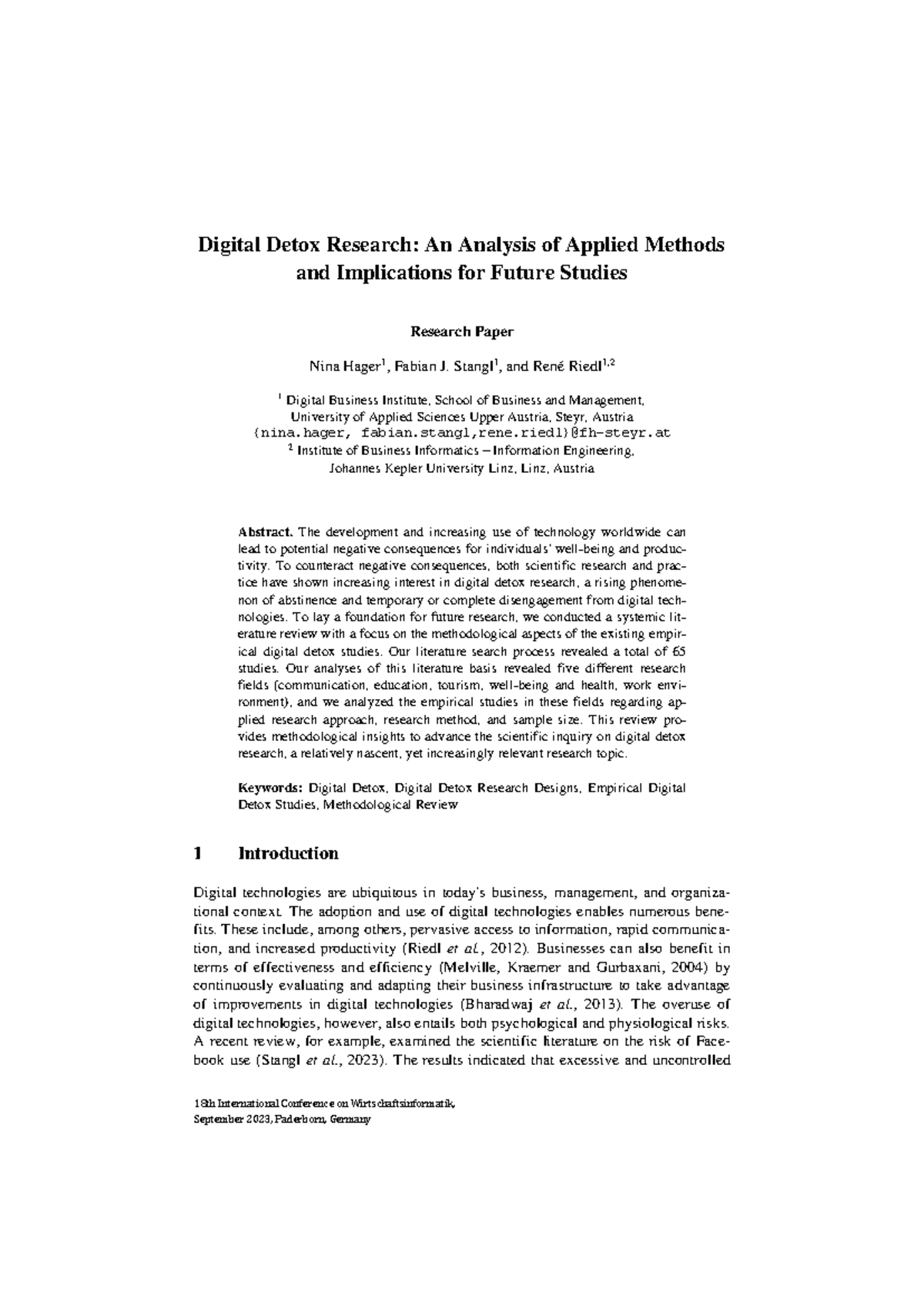 Hageretal - This can be used as a rrl for your research - 18th ...