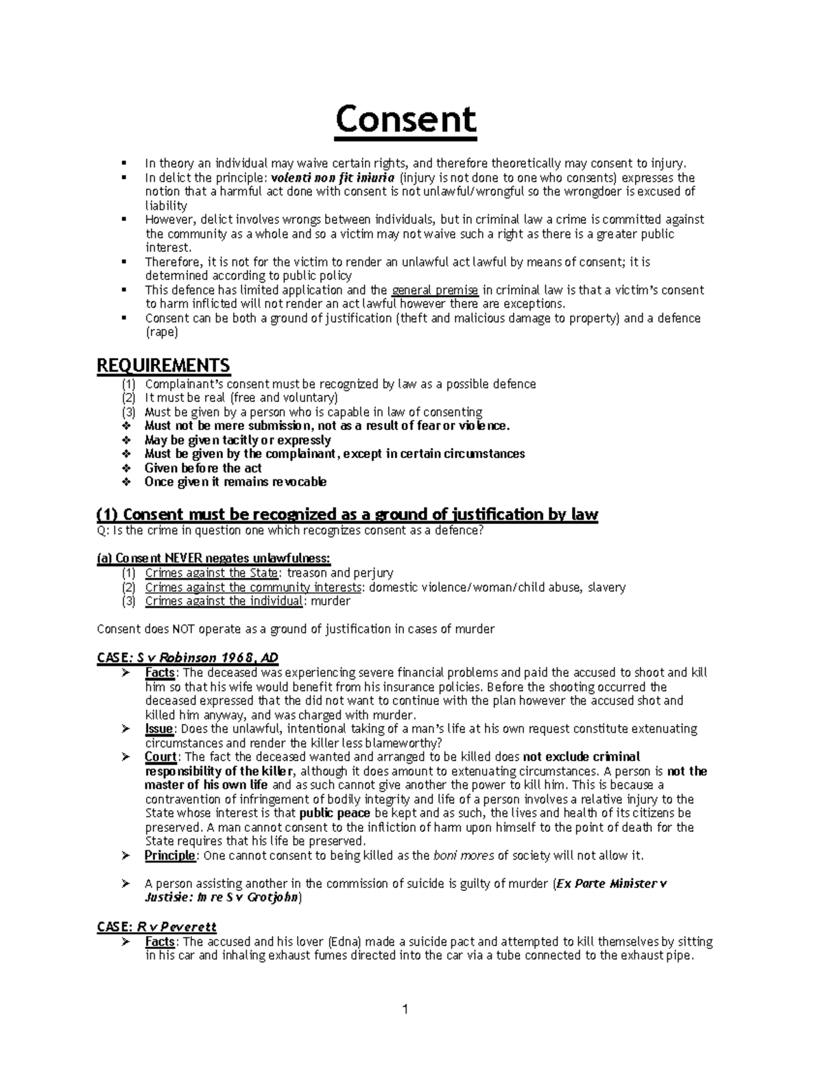 Consent in Criminal Law: Analyzing Public Policy & Legal Defenses - Studocu
