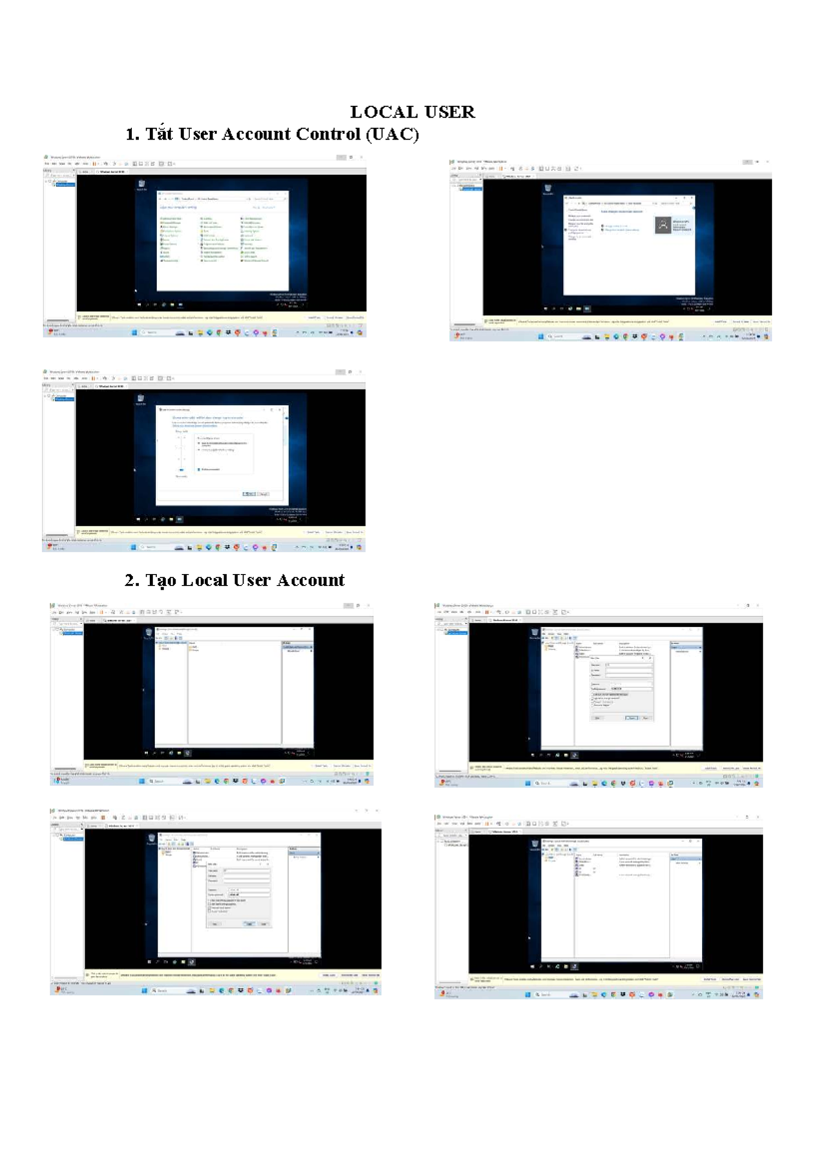  Foto zu Baithtuan 4 - Tin Hoc - LOCAL USER Tắt User Account Control (UAC) Tạo 