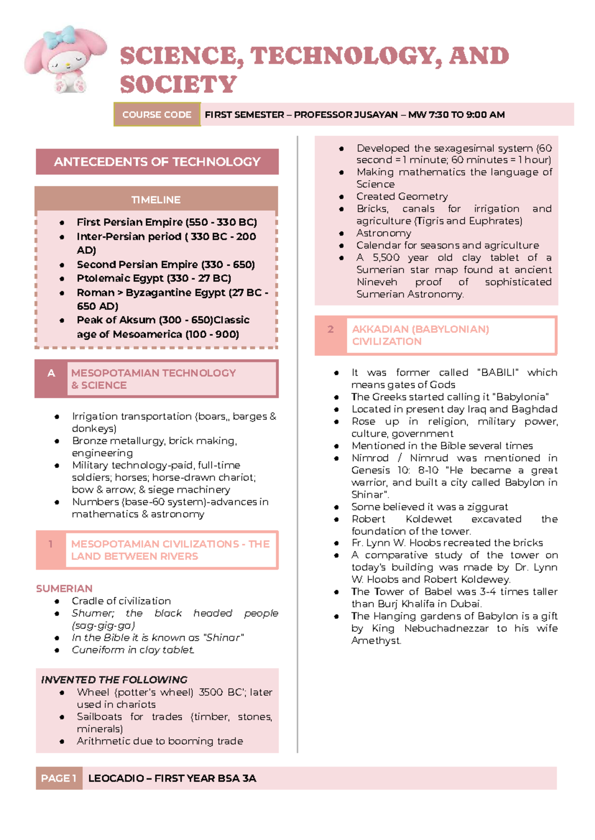 STS 101: Science, Technology, and Society - Comprehensive Reviewer ...