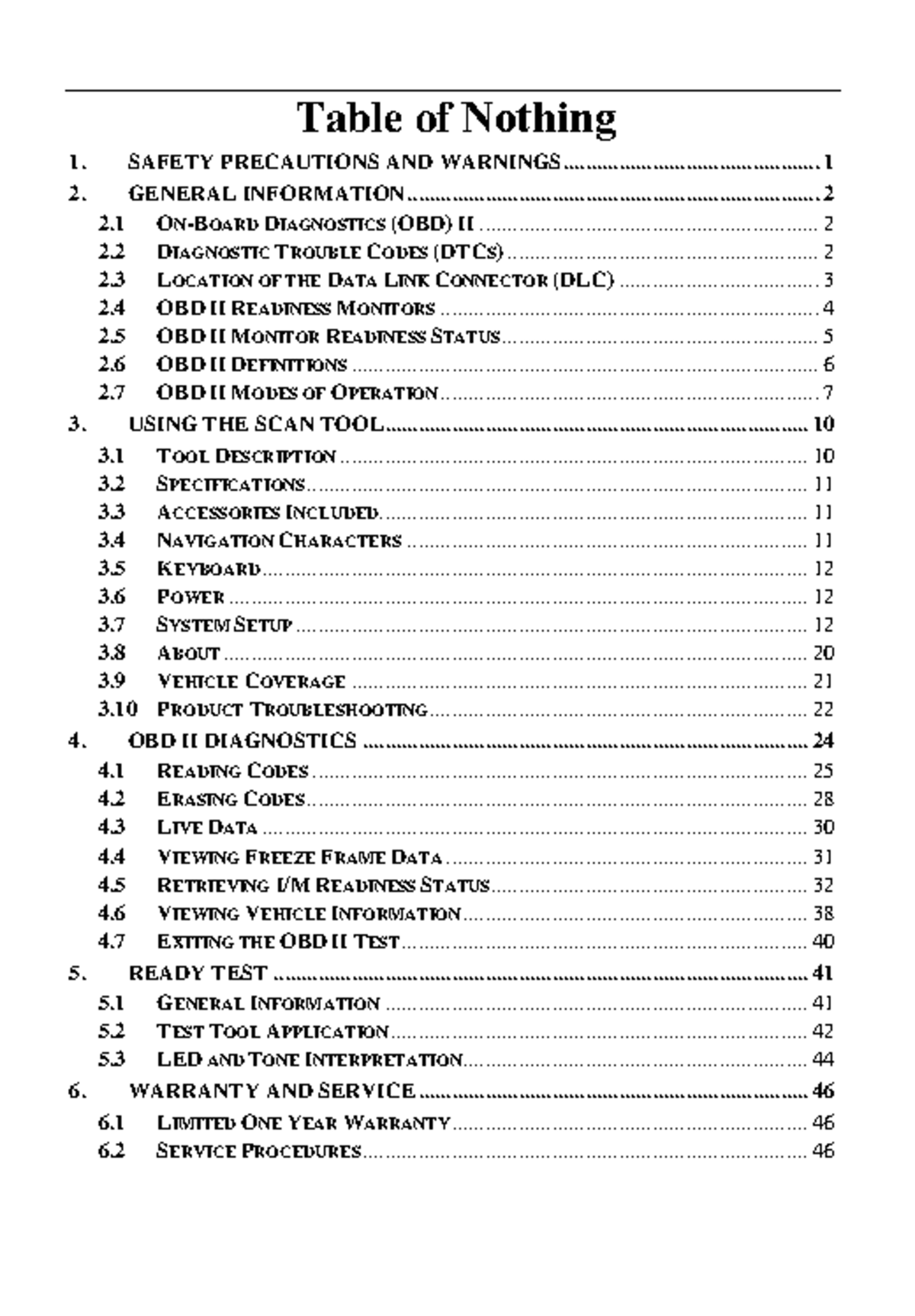Autolink AL319 User Manual: OBD II Diagnostics & Safety Guidelines ...