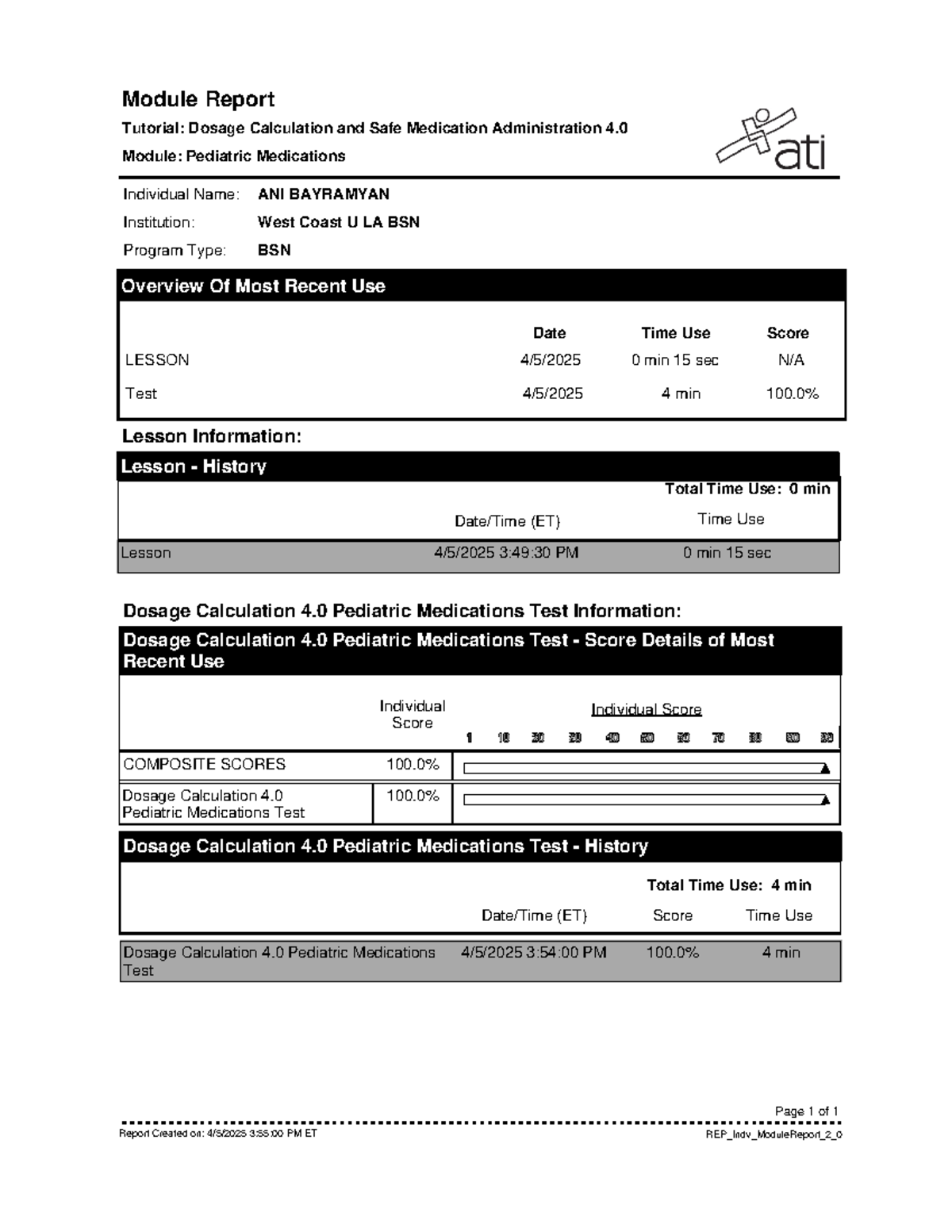 Pediatric Medications Module Report: Dosage Calculation & Safety - Studocu