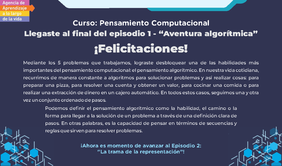 Curso: Pensamiento Computacional - Episodio 1: Algoritmos y Solución de ...