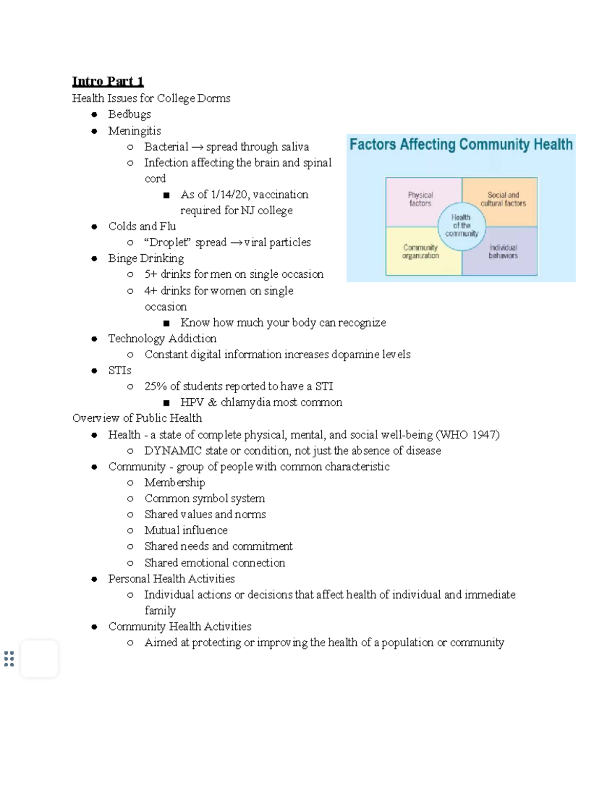 Principles of Public Health Leacture Notes – 1 Google Docs - Intro Part ...