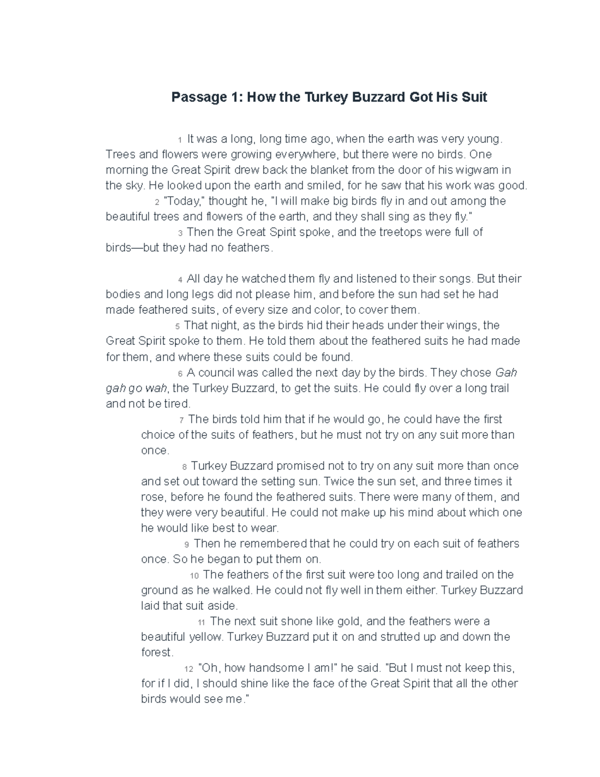 Passages for Reading & Comprehension Test (ENG 101) - Studocu