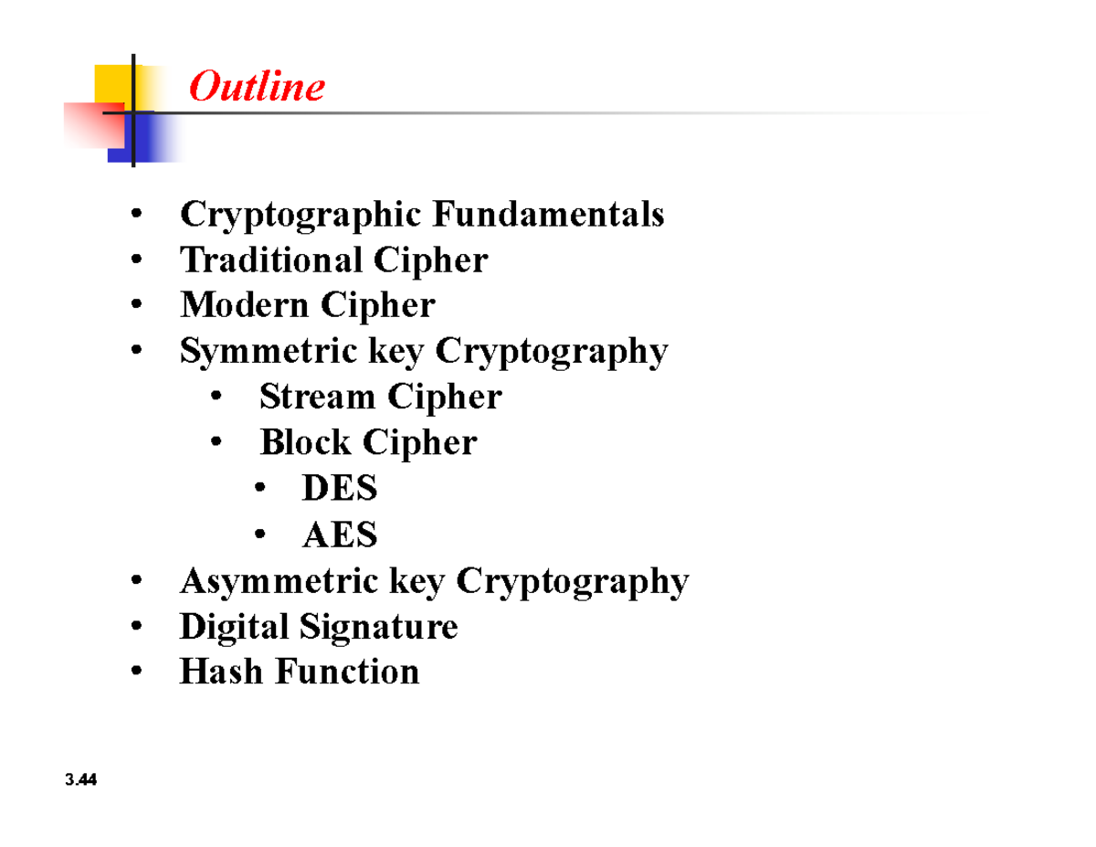 Cryptography Fundamentals Review: Traditional & Modern Ciphers (2 ...