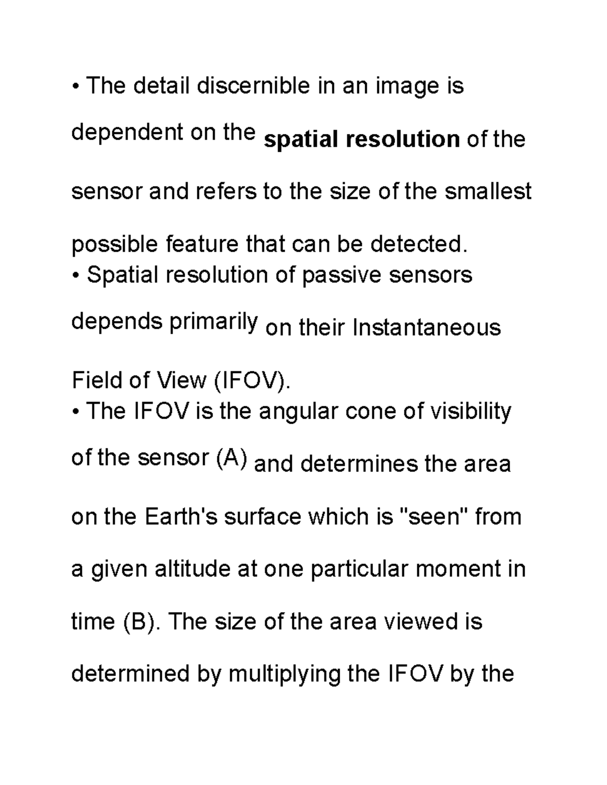 2. Sensors and Remotely Sensed Data: Understanding Spatial & Spectral ...