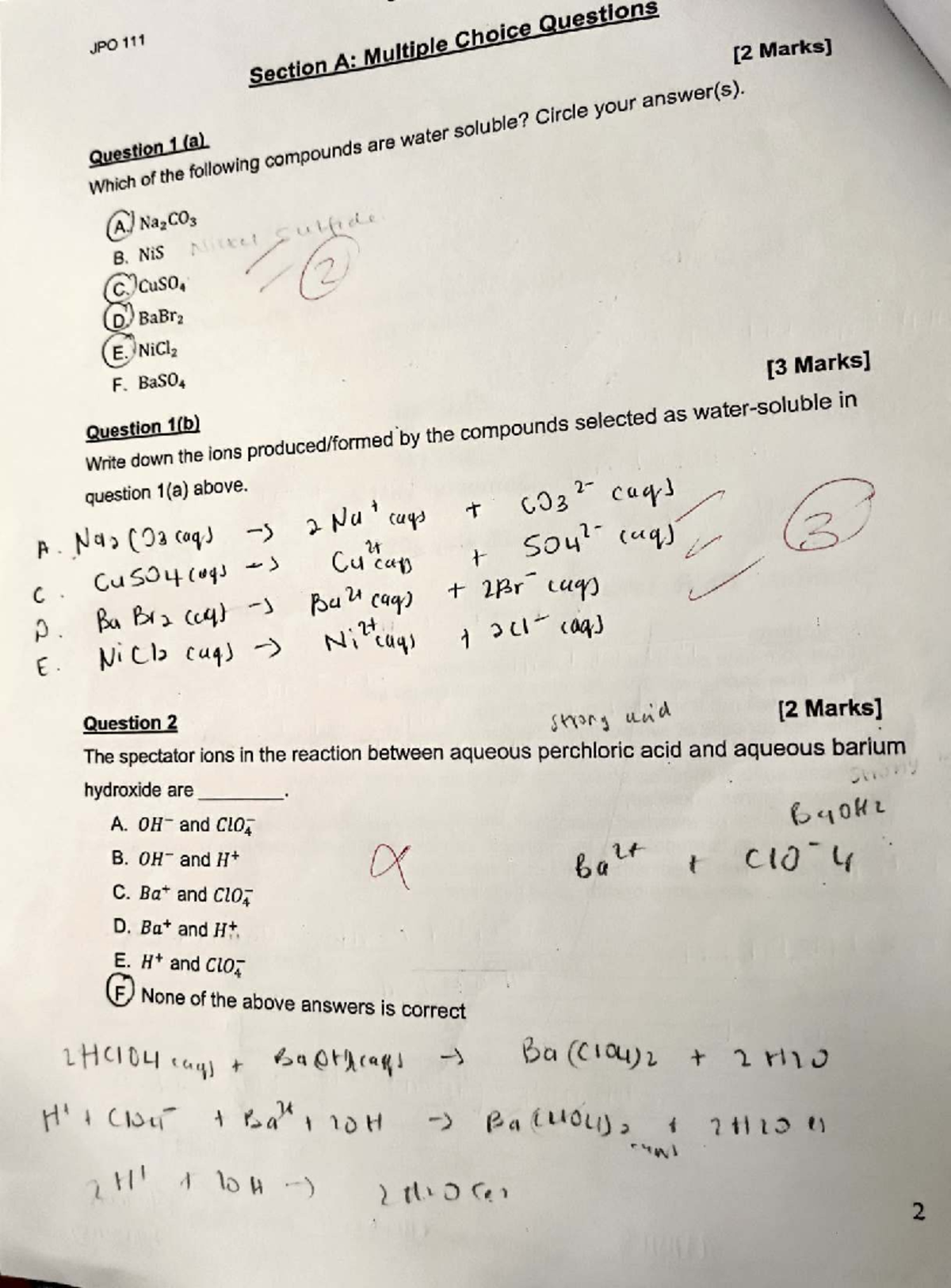 JPO111 Semester Test 2: Multiple Choice & Short Answer Questions - Studocu