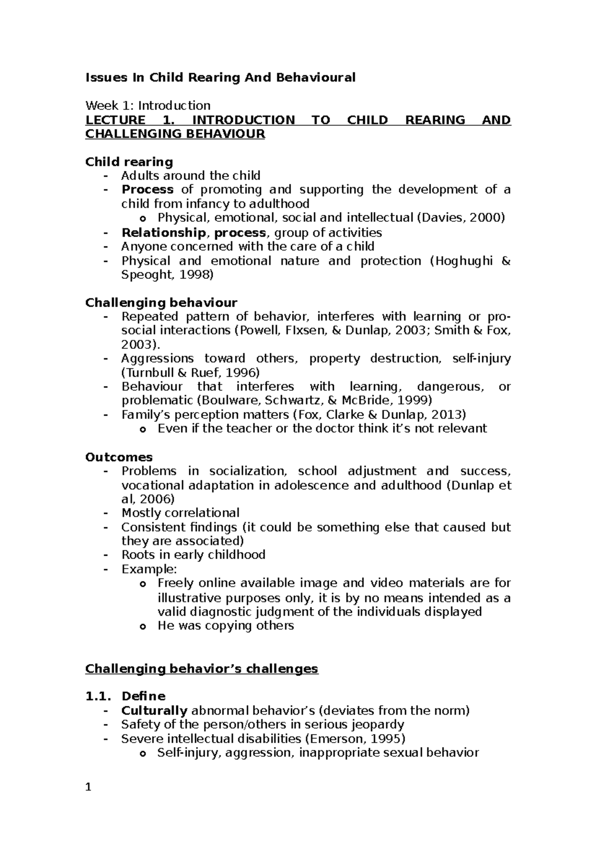 Child Rearing and Behavioral Issues: Key Concepts and Interventions ...