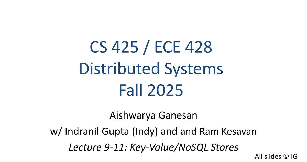 CS 425 ECE 428 Distributed Systems Fall 2025 Lecture Notes on P2P ...