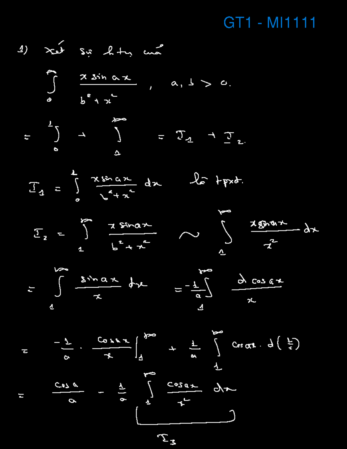 GT1 - MI1111 Advanced Calculus Concepts and Techniques - Studocu